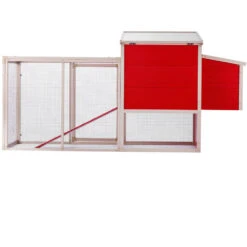 New Age Pet Sonoma Chicken Coop With Pen Red/Maple (29" L X 81.60" W X 41.70" H) -Bird Supply Store new age pet sonoma chicken coop with pen red maple 29 l x 81 60 w x 41 70 h 110
