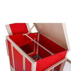 New Age Pet Sonoma Chicken Coop With Pen Red/Maple (29" L X 81.60" W X 41.70" H) -Bird Supply Store new age pet sonoma chicken coop with pen red maple 29 l x 81 60 w x 41 70 h 112