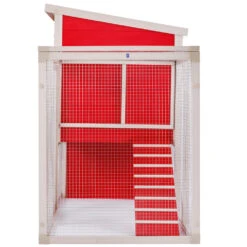 New Age Pet Sonoma Chicken Coop With Pen Red/Maple (29" L X 81.60" W X 41.70" H) -Bird Supply Store new age pet sonoma chicken coop with pen red maple 29 l x 81 60 w x 41 70 h 114