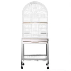 Opening Dome Top Bird Cage - White (22"x17"x58")