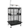 Play Top Bird Cage With 1" Bar Spacing - Black (40"x30"75") -Bird Supply Store play top bird cage with 1 bar spacing black 40 x30 75 49