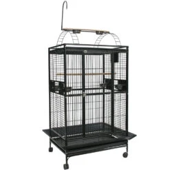 Play Top Bird Cage With 1" Bar Spacing - Black (40"x30"75")