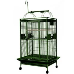 Play Top Bird Cage With 1" Bar Spacing - Green (36"x28"x66")