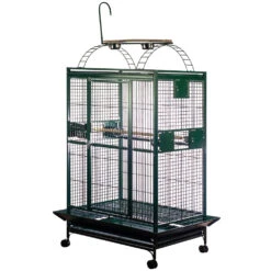 Play Top Bird Cage With 1" Bar Spacing - Green (40"x30"75")