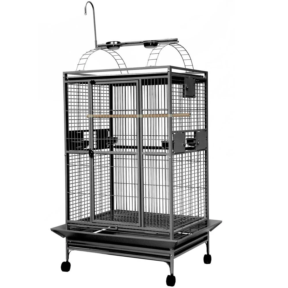 Play Top Bird Cage With 1" Bar Spacing - Platinum (36"x28"x66") 3 Play Top Bird Cage With 1" Bar Spacing - Platinum (36"x28"x66")