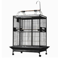 Play Top Bird Cage With 1" Bar Spacing - Platinum (48"x36"x76")