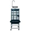 Play Top Bird Cage With Bar Spacing - Blue (18"x18"x54")