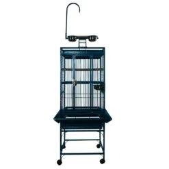 Play Top Bird Cage With Bar Spacing - Blue (18"x18"x54")