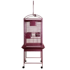 Play Top Bird Cage With 5/8" Bar Spacing - Burgundy (32"x23"x66") -Bird Supply Store play top bird cage with 5 8 bar spacing burgundy 32 x23 x66 95