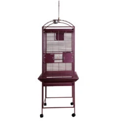 Play Top Bird Cage With 5/8" Bar Spacing - Burgundy (32"x23"x66") -Bird Supply Store play top bird cage with 5 8 bar spacing burgundy 32 x23 x66 97