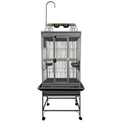 Play Top Bird Cage With 5/8" Bar Spacing - Platinum (24"x22"62")