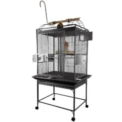 Play Top Bird Cage With 5/8" Bar Spacing - Platinum (32"x23"x66")