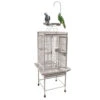 Play Top Bird Cage With 5/8" Bar Spacing - White (18"x18"x54") -Bird Supply Store play top bird cage with 5 8 bar spacing white 18 x18 x54 49