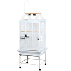 Play Top Bird Cage With 5/8" Bar Spacing - White (24"x22"62")