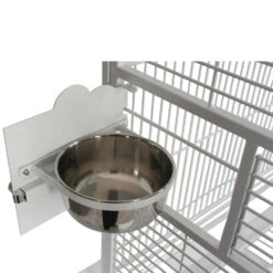 Play Top Bird Cage With 5/8" Bar Spacing - White (32"x23"x66") -Bird Supply Store play top bird cage with 5 8 bar spacing white 32 x23 x66 88