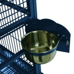 Play Top Bird Cage With Bar Spacing - Blue (18"x18"x54") -Bird Supply Store play top bird cage with bar spacing blue 18 x18 x54 42
