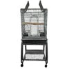 Play Top Bird Cage With Removable Stand - Black (22"x18"x62") -Bird Supply Store play top bird cage with removable stand black 22 x18 x62 57
