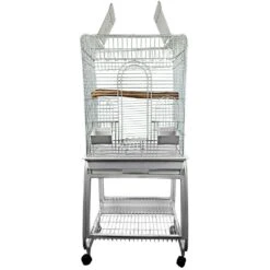Play Top Bird Cage With Removable Stand - Platinum (22"x18"x62")