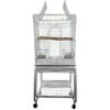 Play Top Bird Cage With Removable Stand - White (22"x18"x62") -Bird Supply Store play top bird cage with removable stand white 22 x18 x62 49