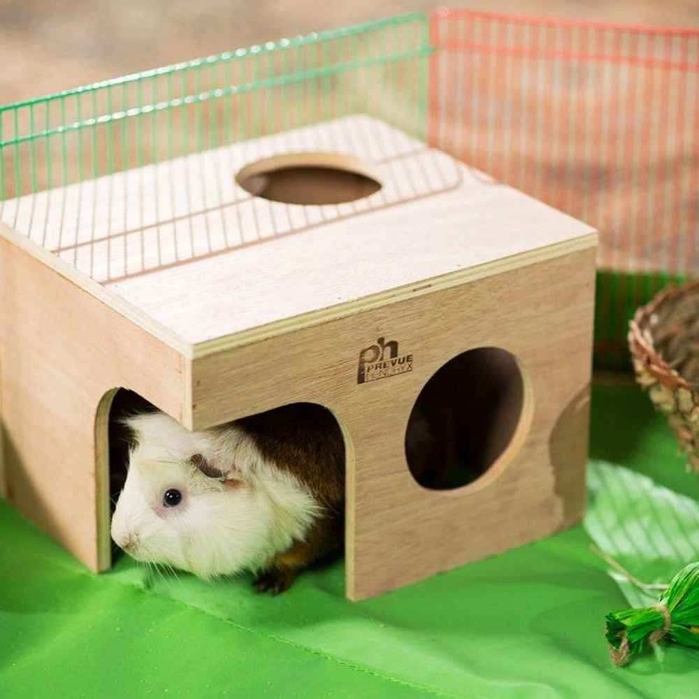 Prevue Large Wood Guinea Pig Hut 4 Prevue Large Wood Guinea Pig Hut - Image 2