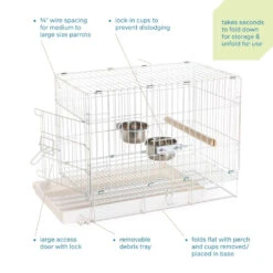 Prevue Travel Cage White For Birds -Bird Supply Store prevue travel cage white for birds 119