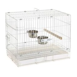 Prevue Travel Cage White For Birds