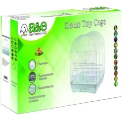 Round Top Cage In Retail Box - White (18"x18"x22")