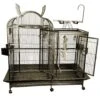 Split Level House Bird Cage - Stainless Steel (42"x26"x61'')