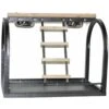 Table Stand With Ladders And Cups - White (21''x14''x18'') -Bird Supply Store table stand with ladders and cups white 21 x14 x18 38