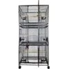 Triple Stack Bird Cage - Black (36"X24"x76") -Bird Supply Store triple stack bird cage black 36 x24 x76 57