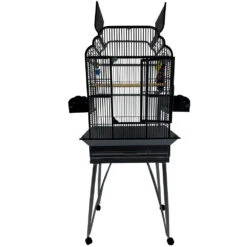 Victorian Open Top Bird Cage - White (26"x20"x65")