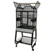 Victorian Top Bird Cage With Plastic Base - Black (22"x18"x62")