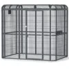 Walk In Aviary With Side Door On 86 Side - Black (158" X 62") -Bird Supply Store walk in aviary with side door on 86 side black 158 x 62 37